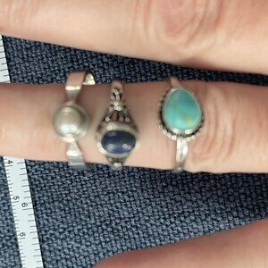 Lot of (3) Silver Rings